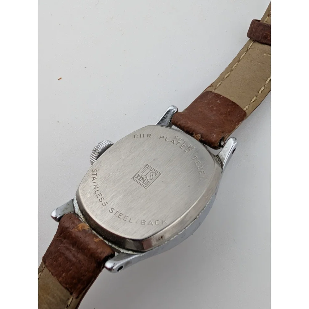 US Time Ingersoll Vintage Mechanical Women's Watch Leather Band- Working